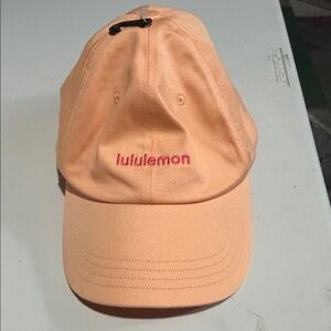 lululemon athletica Peach Cap with Pink Logo